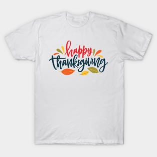 happy thanksgiving with colors T-Shirt